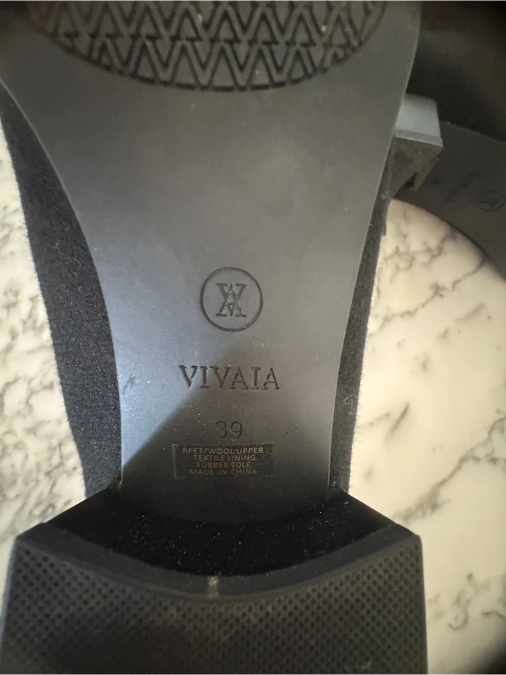 VIVAIA knit Black high Stretch Boot with Low Block Heel